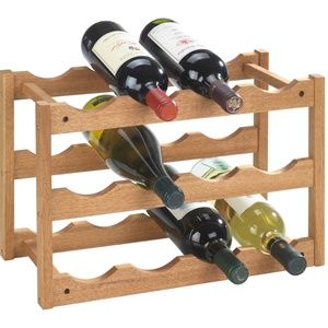 wooden wine bottle holder
